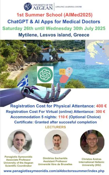 1st Summer School ChatGPT and AI Applications for Medical Doctors (AIMed2025)
