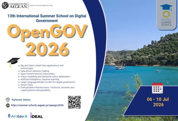 13th International Summer School on Digital Government – OpenGov2026