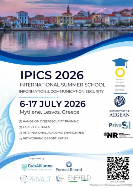 Intensive Programme on Information and Communications Security – IPICS2026