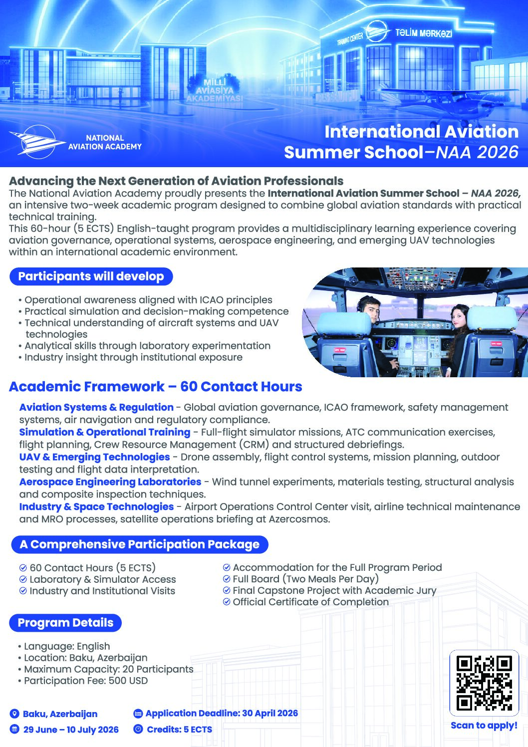 International Aviation Summer School – NAA 2026